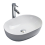 OVALÍN PARA BAÑO BLANCO OVALADO 48.5 X 39.5 CM CON MEZCLADORA