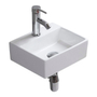 LAVABO PARA BAÑO RECTANGULAR BLANCO 33 X 29 CM CON MEZCLADORA