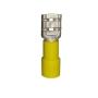 TERMINAL PARA CONEXIÓN ELÉCTRICA DE COBRE ESTAÑADO Y VINILO HEMBRA 0.250 12-10 AWG AMARILLO