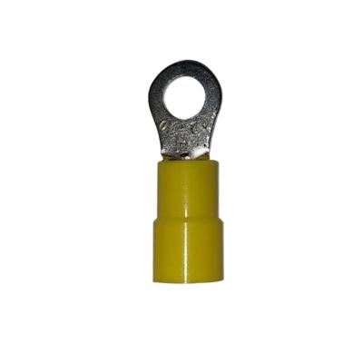 TERMINAL PARA CONEXIÓN ELÉCTRICA COBRE ESTAÑADO TIPO OJO 3/16 12-10 AWG AMARILLA 12 PIEZAS
