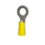 TERMINAL PARA CONEXIÓN ELÉCTRICA COBRE ESTAÑADO TIPO OJO 5/16 12-10 AWG AMARILLA 12 PIEZAS