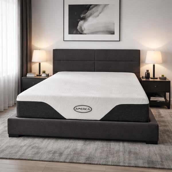 COLCHÓN QUEEN SIZE PORTLAND MEMORY GEL DE MEMORY GEL SUAVE EASY FIT DE 27 CM