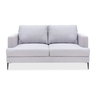 SOFÁ KIAN TELA 150 CM GRIS CLARO SIN COJINES