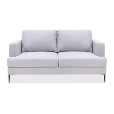 SOFÁ KIAN TELA 150 CM GRIS CLARO SIN COJINES