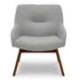 SILLÓN FIJO 1 PERSONA VEINTIOCHO TELA GRIS CLARO