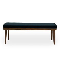 PIE DE CAMA BANCO DE TELA GRIS OXFORD IKEL 132 CM