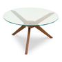 MESA DE CENTRO DECORATIVA CALI VIDRIO 80 X 43 CM CAFÉ