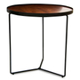 MESA LATERAL AUXILIAR DERA 60 X 60 CM CAFÉ