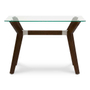 MESA CENTRO DECORATIVA VIDRIO 77 X 110 X 45 CM CAFÉ