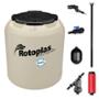TINACO VERTICAL 450L POLIETILENO CON TAPA EQUIPADO