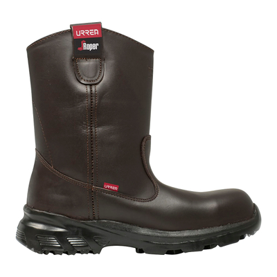 URREA BOTAS DE SEGURIDAD TIPO ROPER CON CASQUILLO DE ACERO 26.5 CM