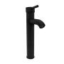 LLAVE PARA LAVABO MONOMANDO NEGRO A LAVABO CUELLO ALTO