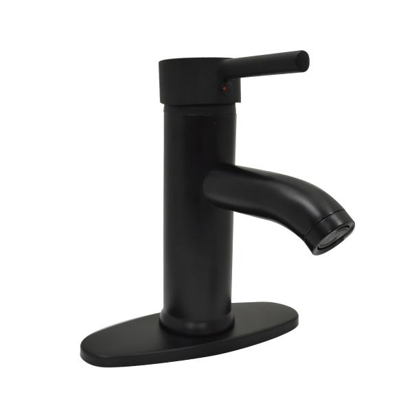 LLAVE PARA LAVABO MONOMANDO NEGRO A LAVABO CON INSTALACION DE 1 ORIFICIO