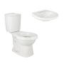 PAQUETE SANITARIO LAGUNA REDONDO 4.8 L BLANCO CON LAVABO DE PARED