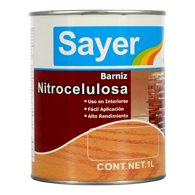 LACA NITROCELULOSA PARA MADERA BRILLANTE SECADO RÁPIDO 1 L