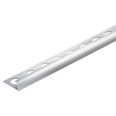 PERFIL PARA REMATE DE PISO 2.40 M ALUMINIO PLATA MATE