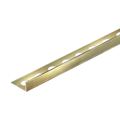 PERFIL DE ALUMINIO EN L ORO BRILLANTE 2 CM X 2.40 M