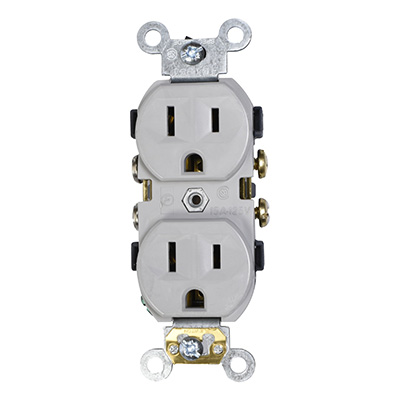 CONTACTO DUPLEX 125 V GRIS LEVITON