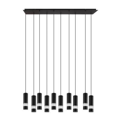 LÁMPARA COLGANTE 10 LUCES BERNABETA NÍQUEL MATE