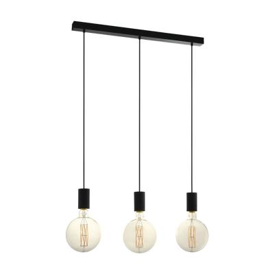 LÁMPARA COLGANTE 001 3 LUCES POZUETA BLANCO / DORADO
