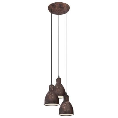 LÁMPARA COLGANTE 3 LUCES PRIDDY 1 NEGRO
