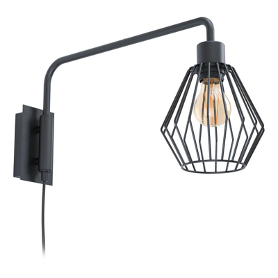 LÁMPARA COLGANTE CLÁSICO TABILLANO ACERO NEGRO 1 LUZ INCANDESCENTE