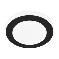 LÁMPARA DE TECHO EMPOTRABLE LED REDONDA 12" 12 W NEGRA