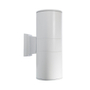 LAMPARA EXTERIOR TIPO APLIQUE DE PARED CON 2 LUCES E27 100 W BLANCO 1 PIEZA