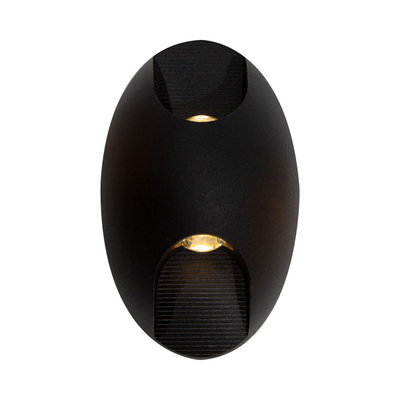 LÁMPARA PARA EXTERIOR TIPO PARED CON LED INTEGRADO 6 W NEGRO ARENA 1 PIEZA