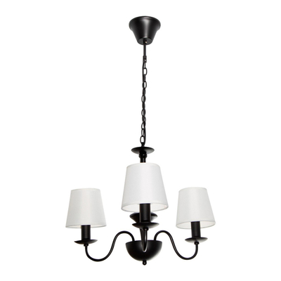 LÁMPARA COLGANTE CLÁSICO 22744-2 ACERO NEGRO MATE 3 LUCES INCANDESCENTE