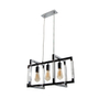 COLGANTE RECTANGULAR CROMO 40W 3L