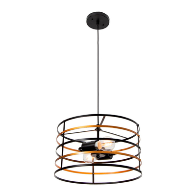 COLGANTE NEGRO E27 40W 2 LUCES