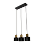 COLGANTE NEGRO Y DORADO 60W E27 3L