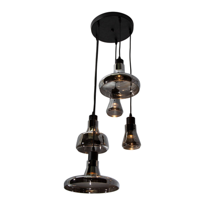COLGANTE NEGRO, MADERA 11W 5 LUCES