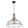 LÁMPARA COLGANTE VINTAGE DE ACERO NEGRO Y BRONCE MATE 1 LUZ CAGE