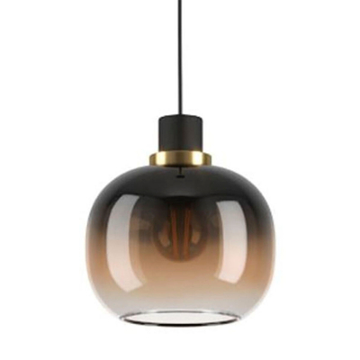 LÁMPARA COLGANTE MODERNA DE ACERO CAFÉ BRILLANTE 1 LUZ OILELLA
