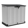 COBERTIZO DE ALMACENAMIENTO PARA EXTERIOR CAJA HORIZONTAL RESINA 880 L GRIS
