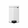 BOTE BASURA NEWI acero/plástico BLANCO 12L, BRABANTIA.
