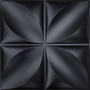 LAMBRÍN PANEL DECORATIVO PVC 50 X 50 CM MURO TREBOL NEGRO MATE