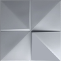 LAMBRÍN PANEL DECORATIVO PVC 50 X 50 CM MURO CUADROS SILVER MATE
