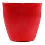MACETA DE CERÁMICA REDONDA MEDIANA ROJA 17 CM PARA INTERIOR Y EXTERIOR