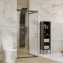 PANEL DE DUCHA CON HIDROMASAJE ACERO INOXIDABLE NEGRO 3 SALIDAS TIPO SPA