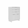 CAJONERA MDP BLANCO 3 CAJONES Y 2 PUERTAS MODERNA PARA RECÁMARA CON ALMACENAMIENTO