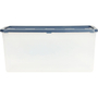 CAJA ORGANIZADORA TRANSPARENTE 189 L PLÁSTICO TAPA TRANSPARENTE CON BROCHE