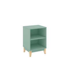 MESA LATERAL AUXILIAR BERTOLINI MDP Y MADERA 57 X 40 X 57 CM VERDE