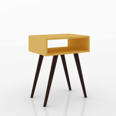 MESA LATERAL AUXILIAR RT 3025 60 X 46.5 X 60 CM AMARILLO