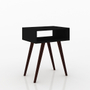 MESA LATERAL AUXILIAR 60 X 46.5 X 60 CM NEGRO