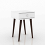 MESA LATERAL AUXILIAR RT 3072 MADERA 60 X 40 X 60 CM BLANCO