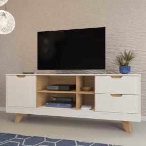 MESA DE TV BERTOLINI MICHIGAN OFF WHITE ROBLE