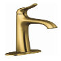 LLAVE PARA LAVABO MONOMANDO DORADO 1 ORIFICIO AJUSTE FÁCIL DE TEMPERATURA